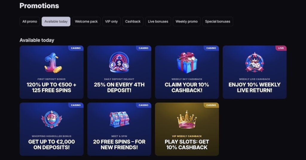 Promocije SkyCrown