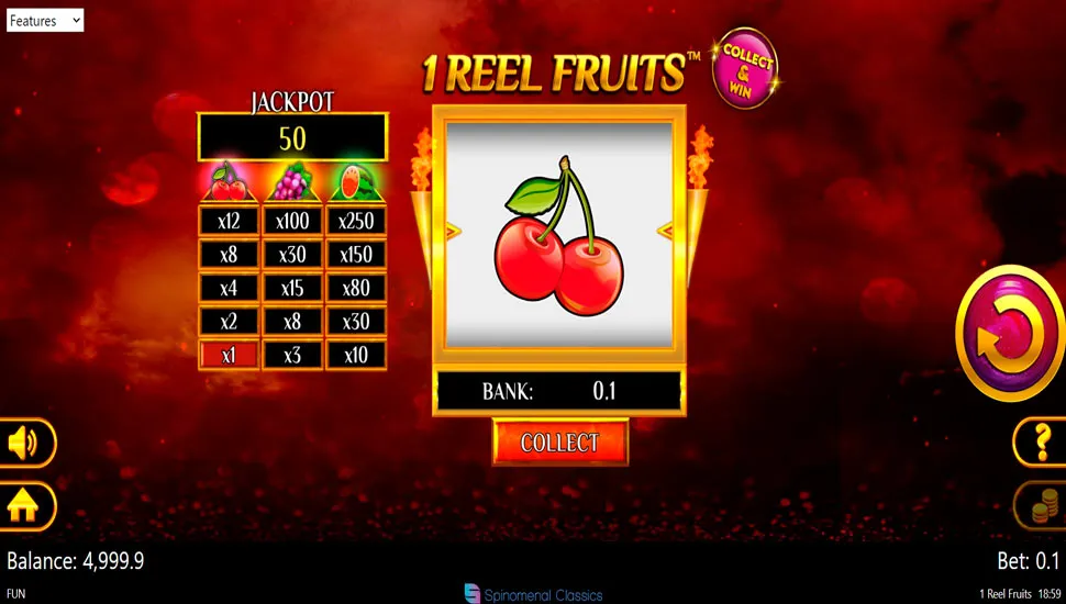 Igrajte brezplačno 1 Reel Fruits