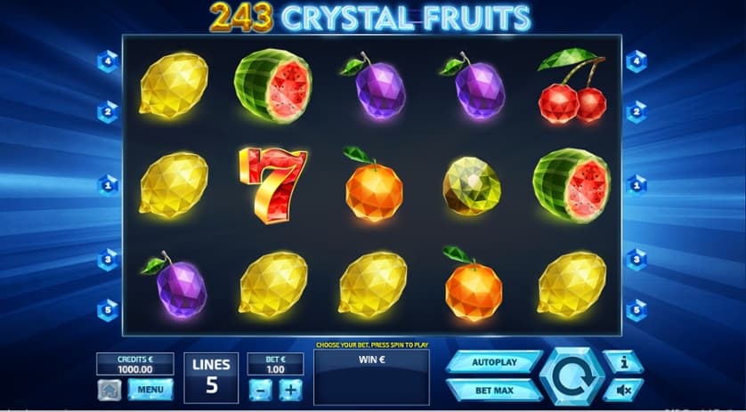 Igrajte brezplačno 243 Crystal Fruits