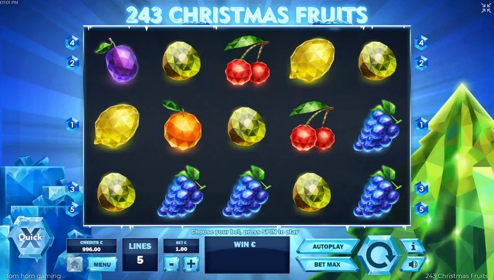 Igrajte brezplačno 243 Christmas Fruits
