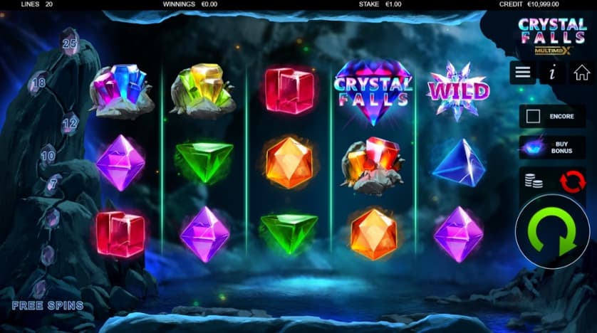 Igrajte brezplačno Crystal Falls Multimax