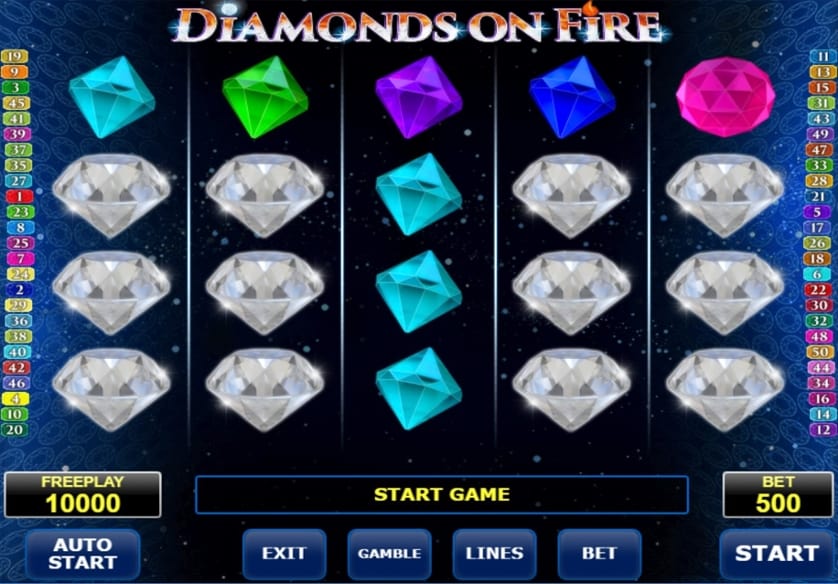 Igrajte brezplačno Diamonds On Fire