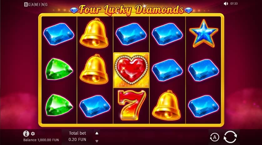 Igrajte brezplačno Four Lucky Diamonds