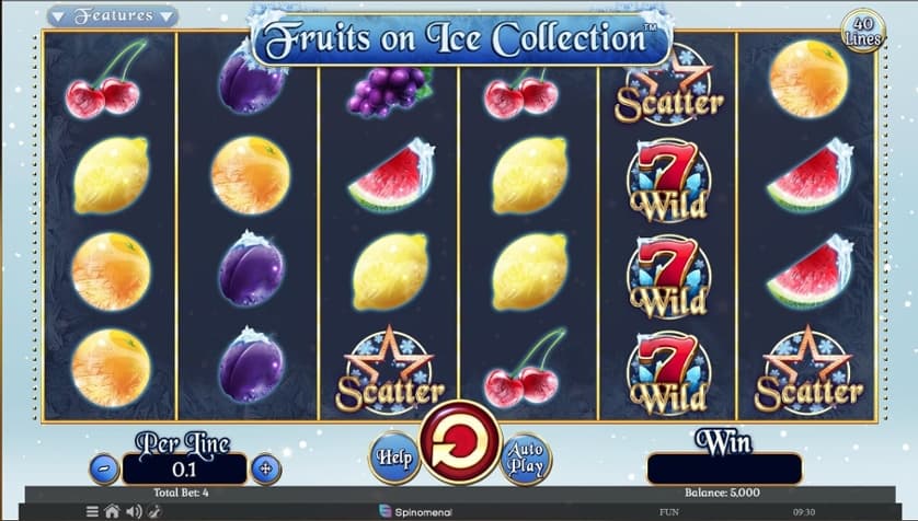 Igrajte brezplačno Fruits on Ice Collection – 40 Lines