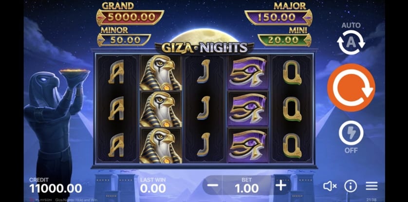 Igrajte brezplačno Giza Nights: Hold and Win