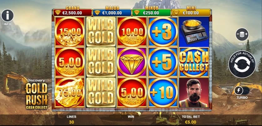 Igrajte brezplačno Gold Rush Cash Collect