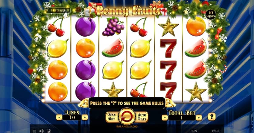Igrajte brezplačno Penny Fruits Christmas Edition