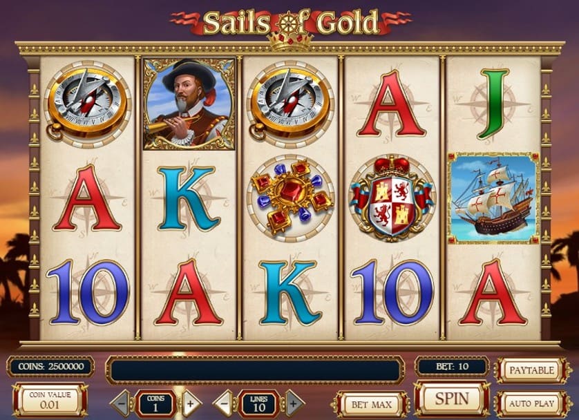 Igrajte brezplačno Sails of Gold