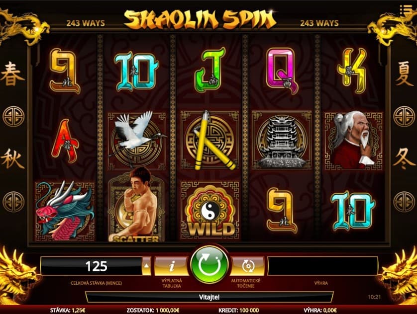 Igrajte brezplačno Shaolin Spin