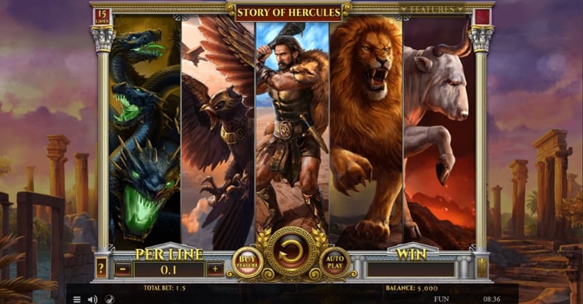 Igrajte brezplačno Story of Hercules – 15 Lines