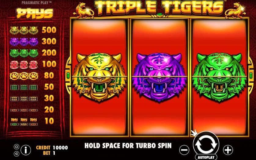 Igrajte brezplačno Triple Tigers