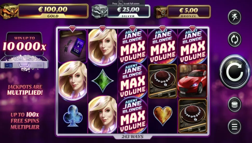 Igrajte brezplačno Agent Jane Blonde Max Volume