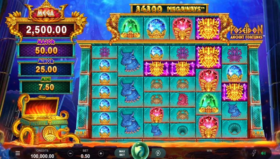 Igrajte brezplačno Ancient Fortunes Poseidon Megaways
