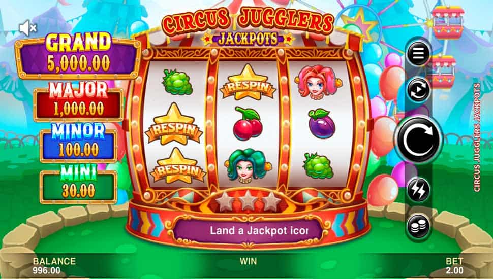 Igrajte brezplačno Circus Jugglers Jackpots
