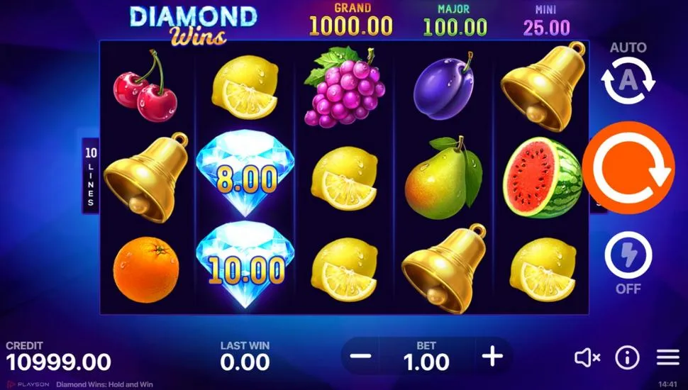 Igrajte brezplačno Diamond Wins: Hold and Win