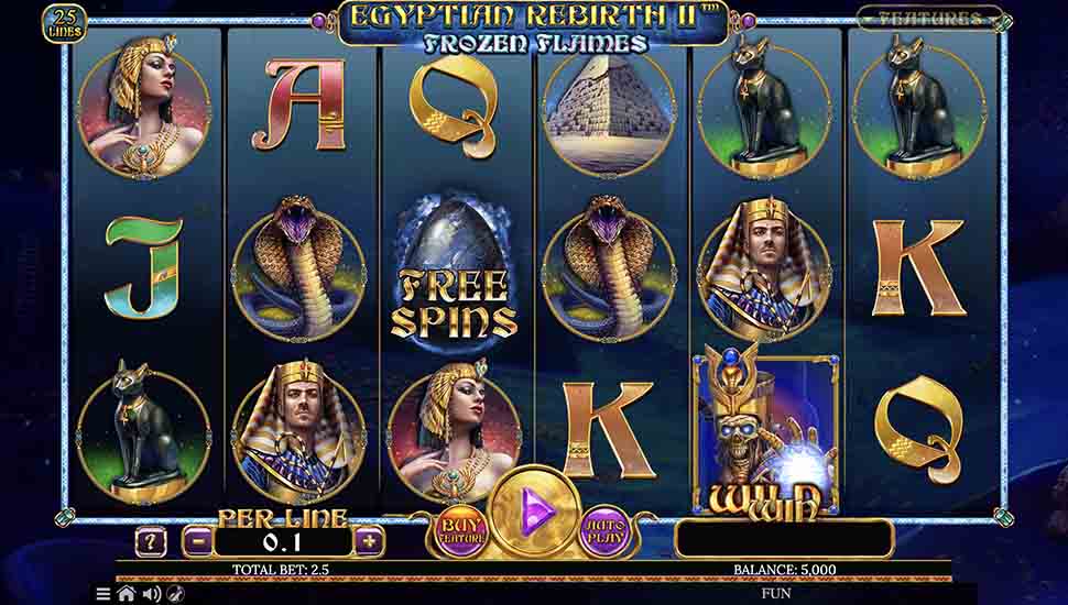 Igrajte brezplačno Egyptian Rebirth II Frozen Flames