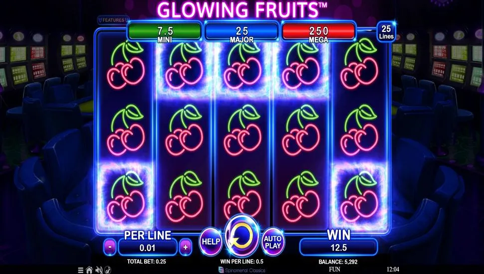 Igrajte brezplačno Glowing Fruits