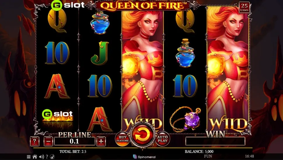 Igrajte brezplačno Gslot Queen of Fire