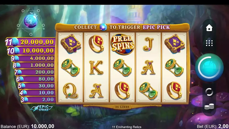 Igrajte brezplačno 11 Enchanting Relics Epic Strike
