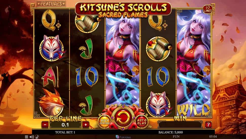Igrajte brezplačno Kitsune’s Scrolls Sacred Flames