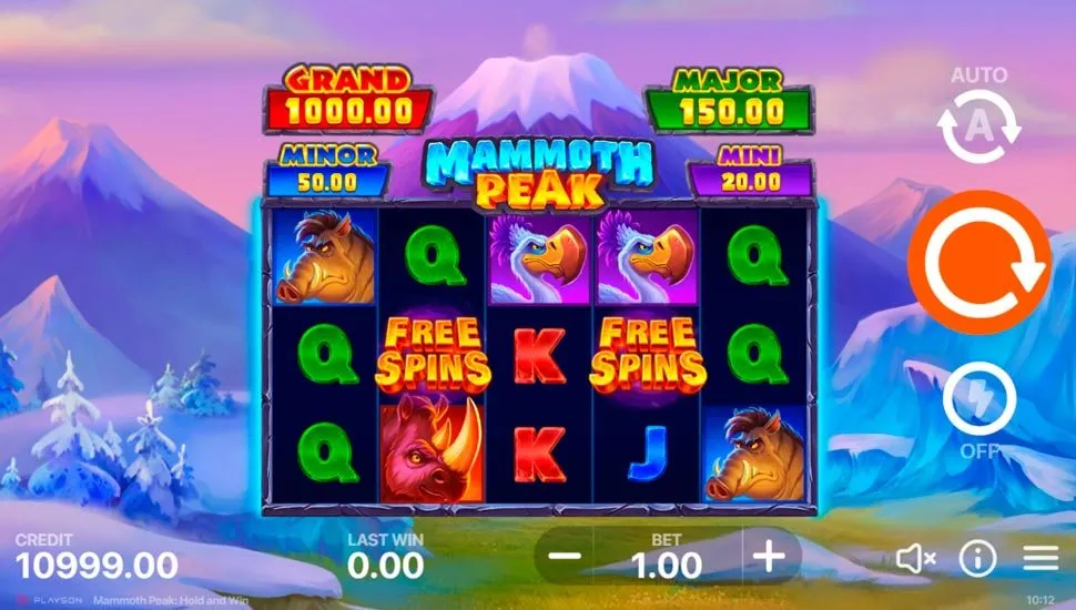 Igrajte brezplačno Mammoth Peak Hold and Win
