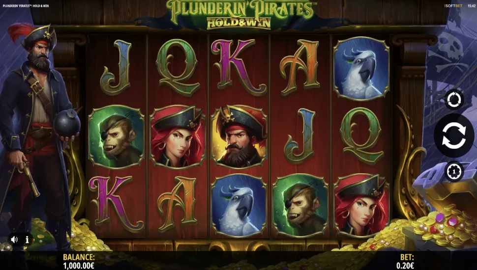 Igrajte brezplačno Plunderin’ Pirates Hold & Win