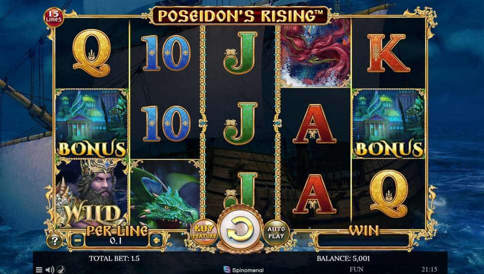 Igrajte brezplačno Poseidon’s Rising 15 Lines