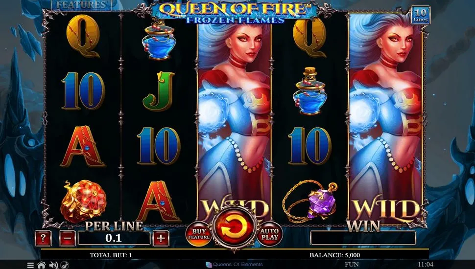 Igrajte brezplačno Queen of Fire – Frozen Flames