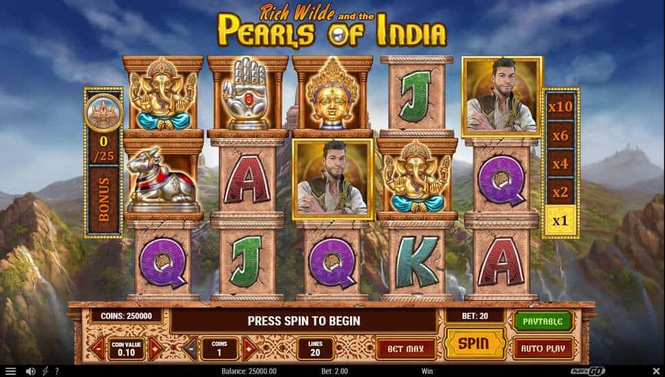 Igrajte brezplačno Rich Wilde and the Pearls of India