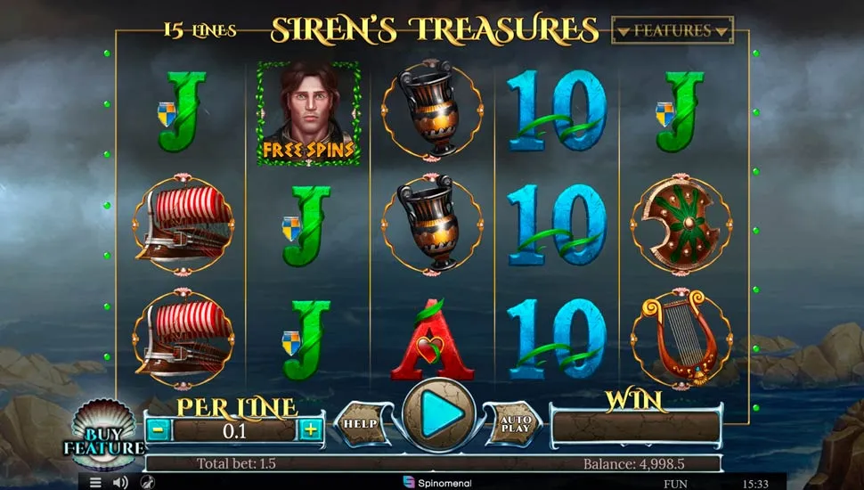 Igrajte brezplačno Sirens Treasures 15 Lines Series