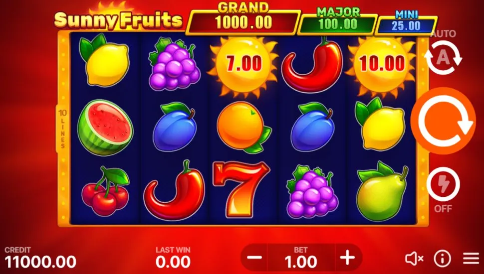 Igrajte brezplačno Sunny Fruits: Hold and Win