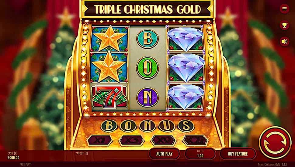 Igrajte brezplačno Triple Christmas Gold