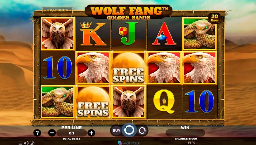 Igrajte brezplačno Wolf Fang Golden Sands