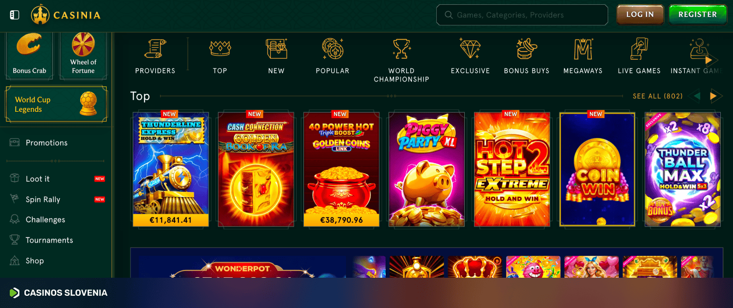 Casinia igralni avtomati
