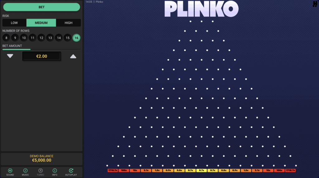 Igrajte brezplačno Plinko