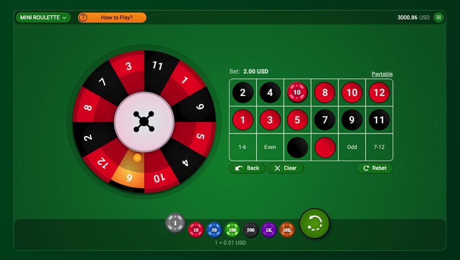 Igrajte brezplačno Mini Roulette