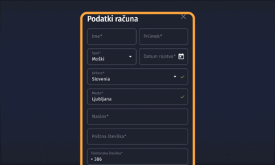 3. Vnesite osebne podatke