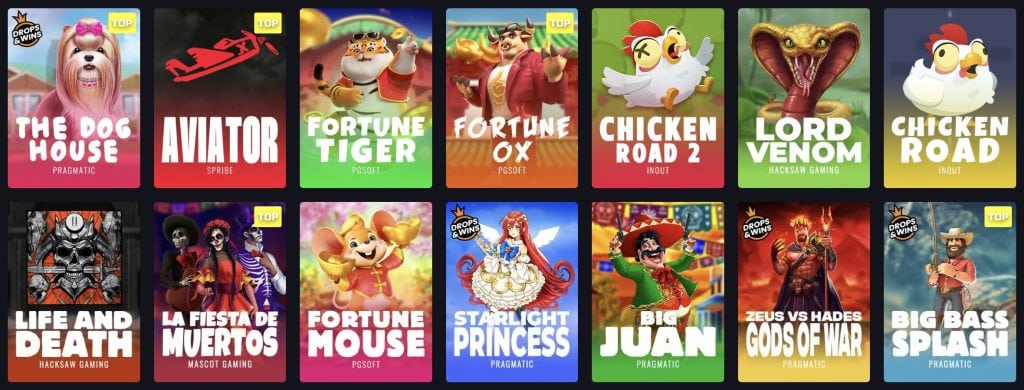 Izbira iger pri Chancer Bet Casino