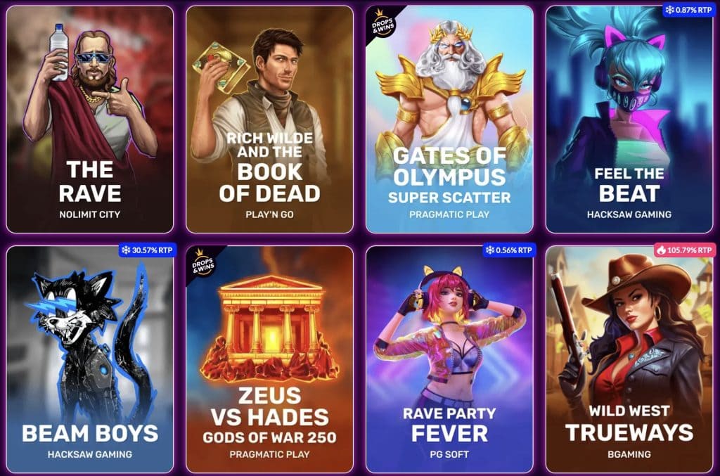 Izbira iger pri Slotrave Casino