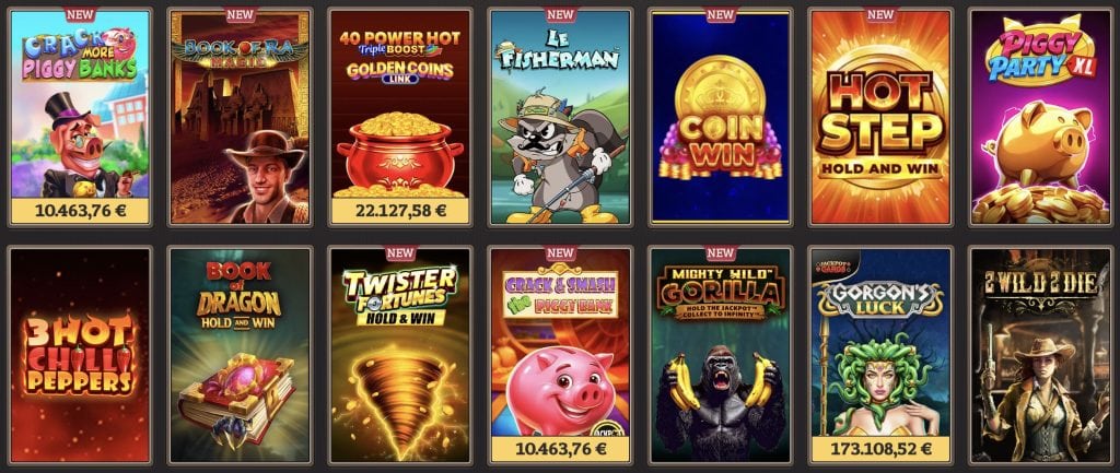 Izbira iger pri SpinBoss Casino