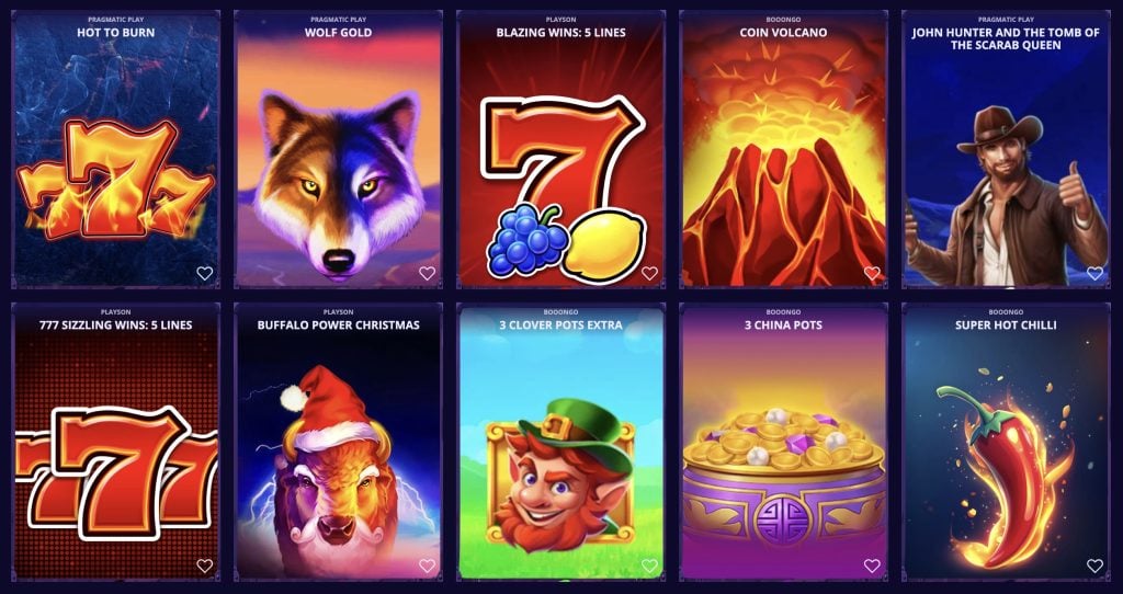 Izbira iger pri BonusKong Casino